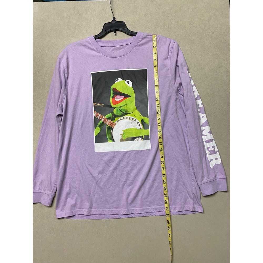 Disney The Muppets Kermit the Frog Dreamer Graphic Long Sleeve Shirt Purple XL
